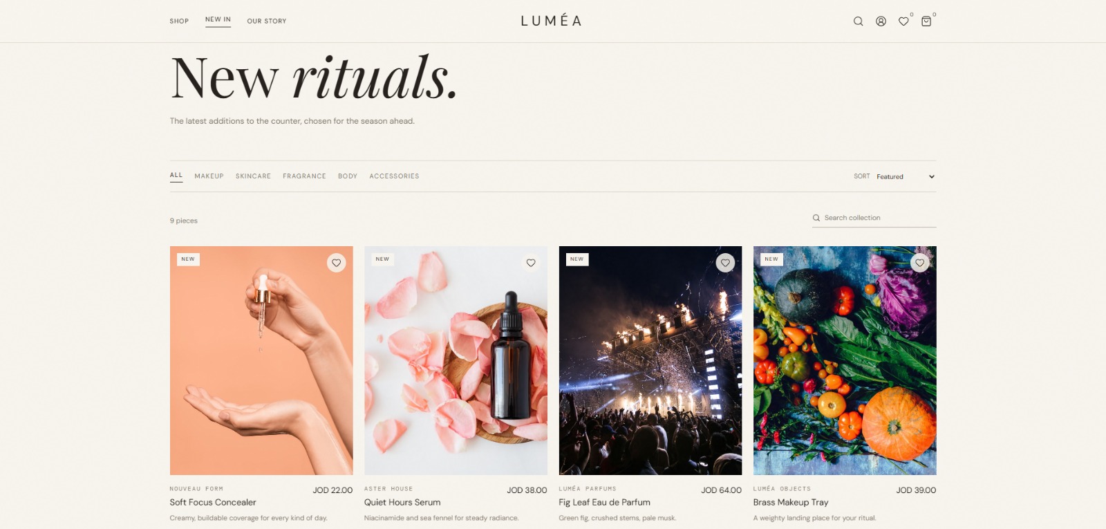 E-commerce website storefront concept by WebRise JO